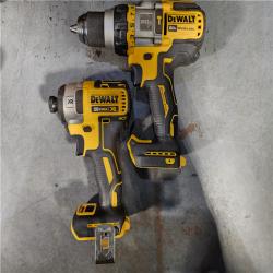 HOUSTON LOCATION - AS-IS DEWALT 20V MAX Cordless Brushless Hammer Drill/Driver 2 Tool Combo Kit with FLEXVOLT ADVANTAGE