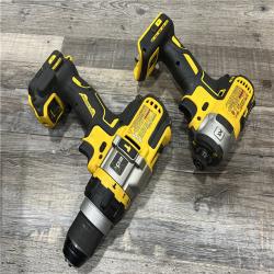 AS-IS DEWALT 20V MAX Cordless Brushless Hammer Drill/Driver 2 Tool Combo Kit with FLEXVOLT ADVANTAGE