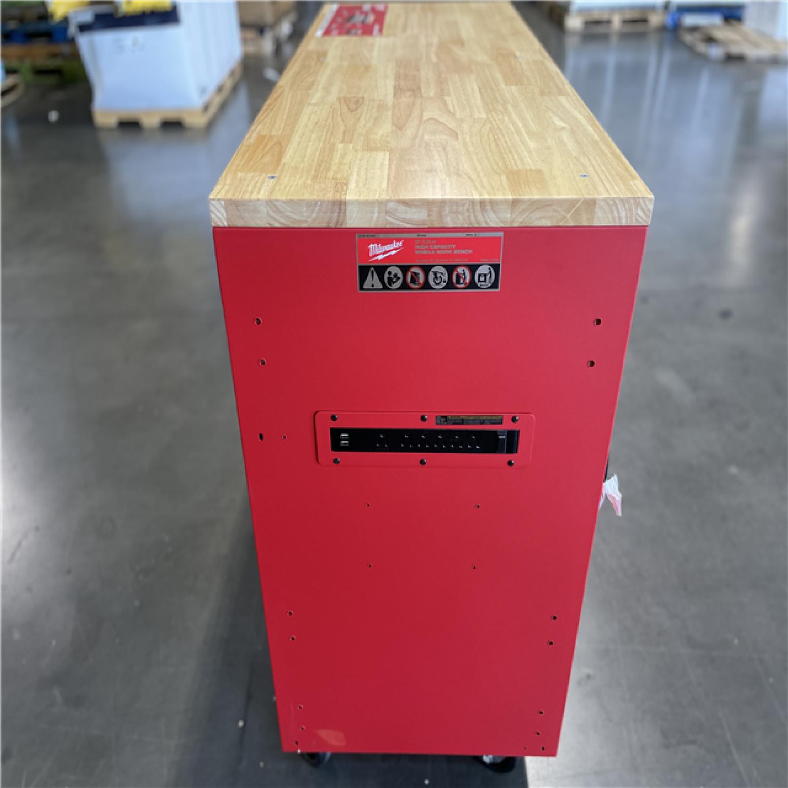 DALLAS LOCATION - Milwaukee Tool Storage 52 in. W Heavy Duty Red Mobile Workbench Cabinet