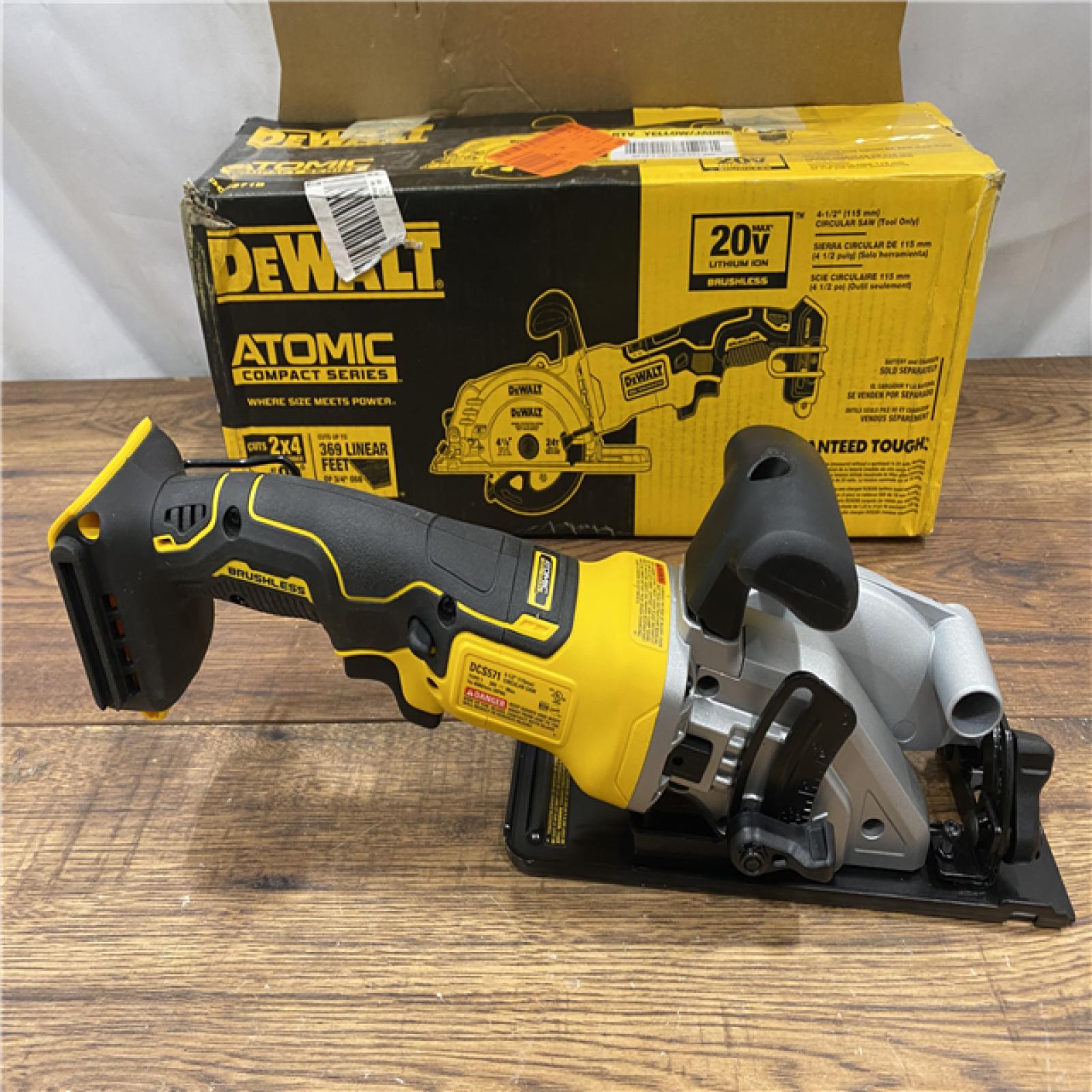 AS IS DEWALT ATOMIC 20V MAX Cordless Brushless 4-1/2 in. Circular Saw (Tool Only)