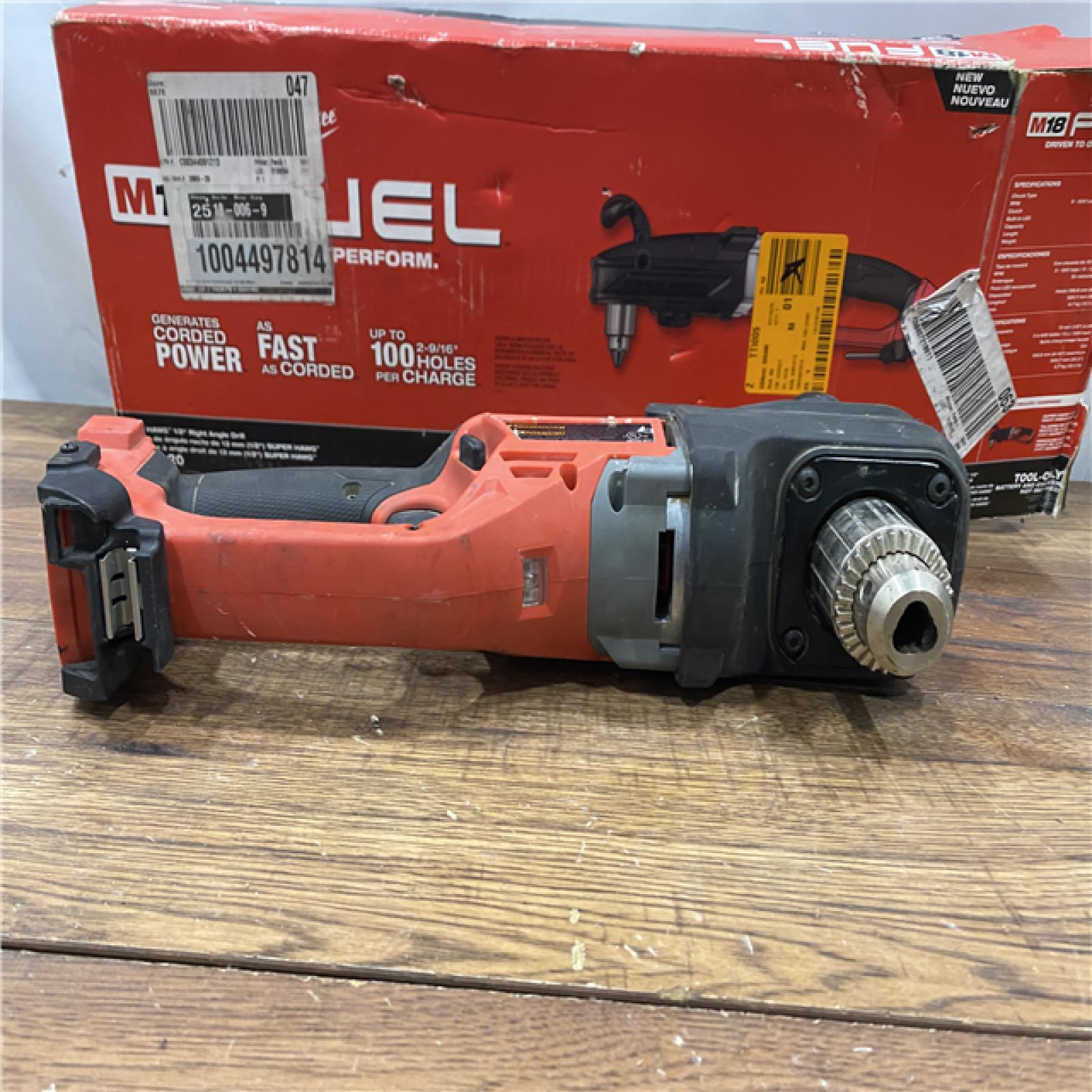 AS IS Milwaukee M18 18V Fuel 1/2  Right Angle Drill Super Hawg Cordless Lithium-Ion 2809-20