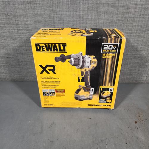 HOUSTON LOCATION - AS-IS DEWALT 20V XR Lithium-Ion Cordless Hammer Drill Kit with 8.0 Ah Battery, Charger and Kit Bag