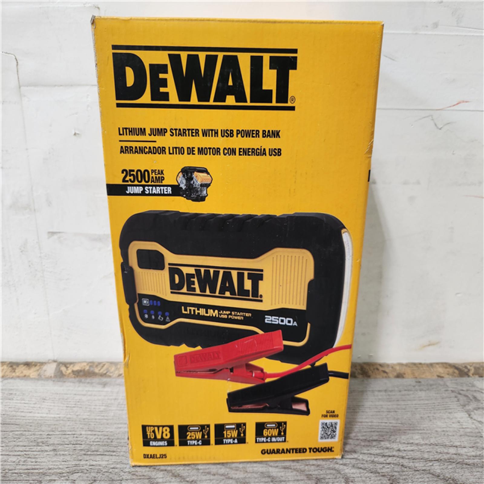 Phoenix Location DEWALT 2500 Peak Amp Lithiuim Jump Starter with USB Power Bank