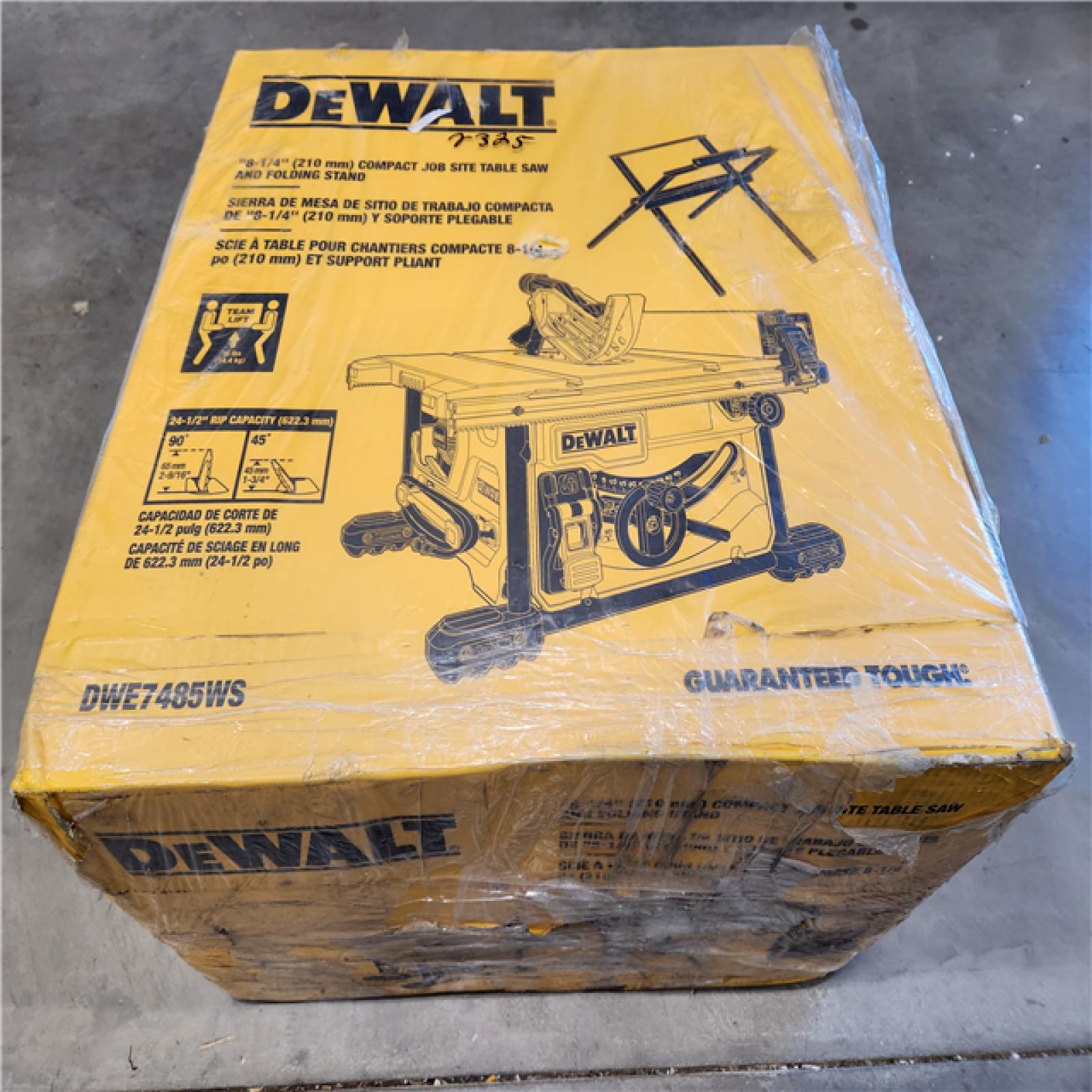 New Dewalt 15 Amp Corded 8 14 In Compact Jobsite Tablesaw With Compact Table Saw Stand 8686