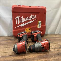 AS-IS Milwaukee M18 FUEL 18V Lithium-Ion Brushless Cordless Hammer Drill and Impact Driver Combo Kit (2-Tool) with 2 Batteries