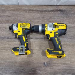 AS-IS DEWALT 20V MAX Cordless Brushless Hammer Drill/Driver 2 Tool Combo Kit with FLEXVOLT ADVANTAGE