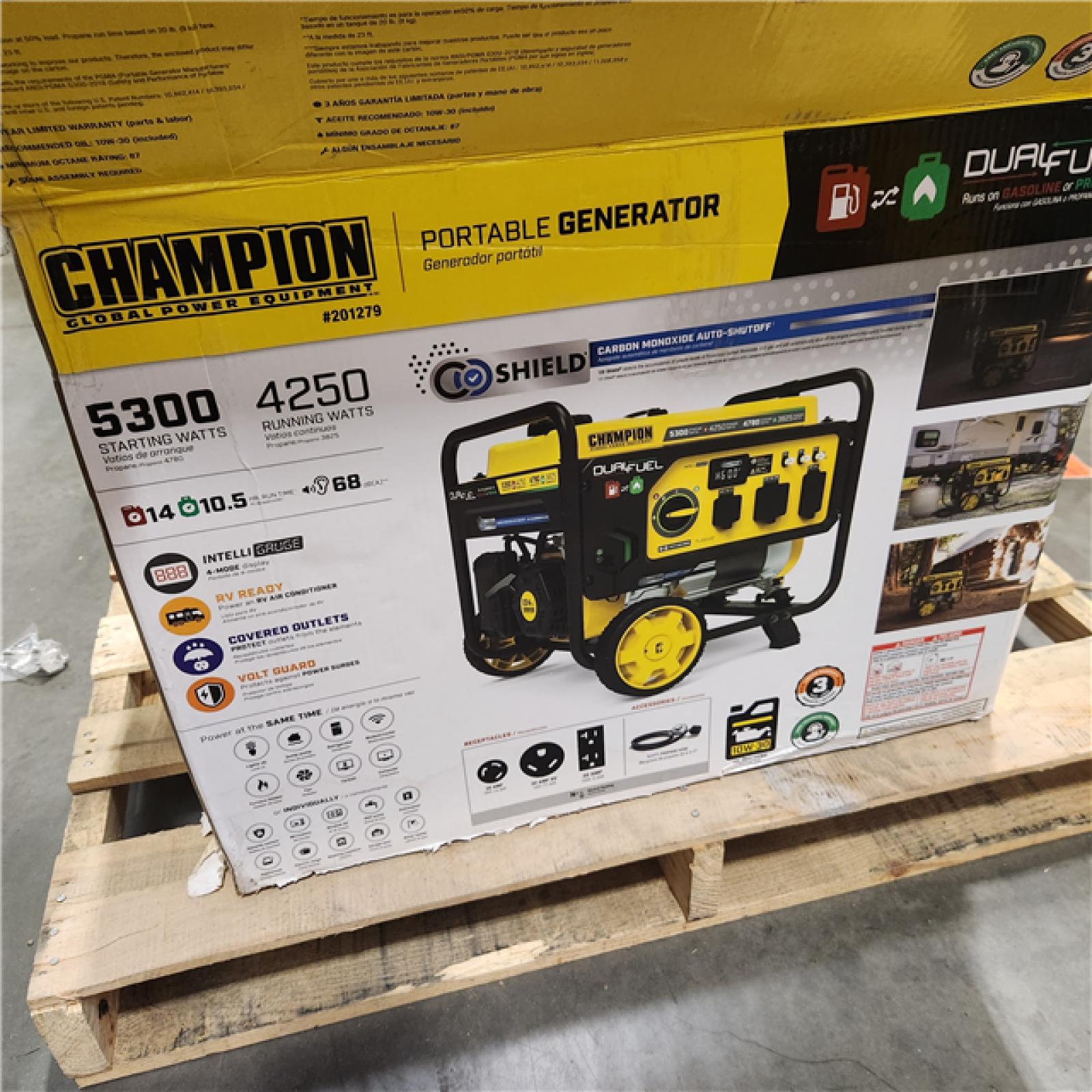 Dallas Location - As-Is Champion 201279 5300W Dual Fuel Generator