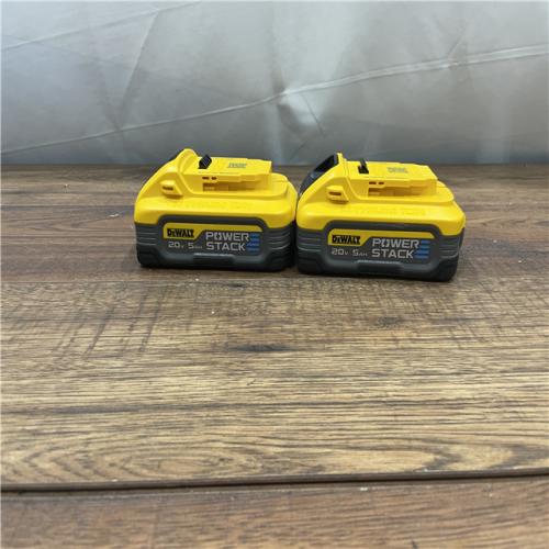 AS-IS DEWALT POWERSTACK 20V Lithium-Ion 5.0Ah Battery Pack (2 Pack)