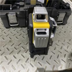 Houston location AS-IS DEWALT 12V MAX Lithium-Ion 100 Ft. Green Self-Leveling 3-Beam 360 Degree Laser Level with 2.0Ah Battery, Charger and Case