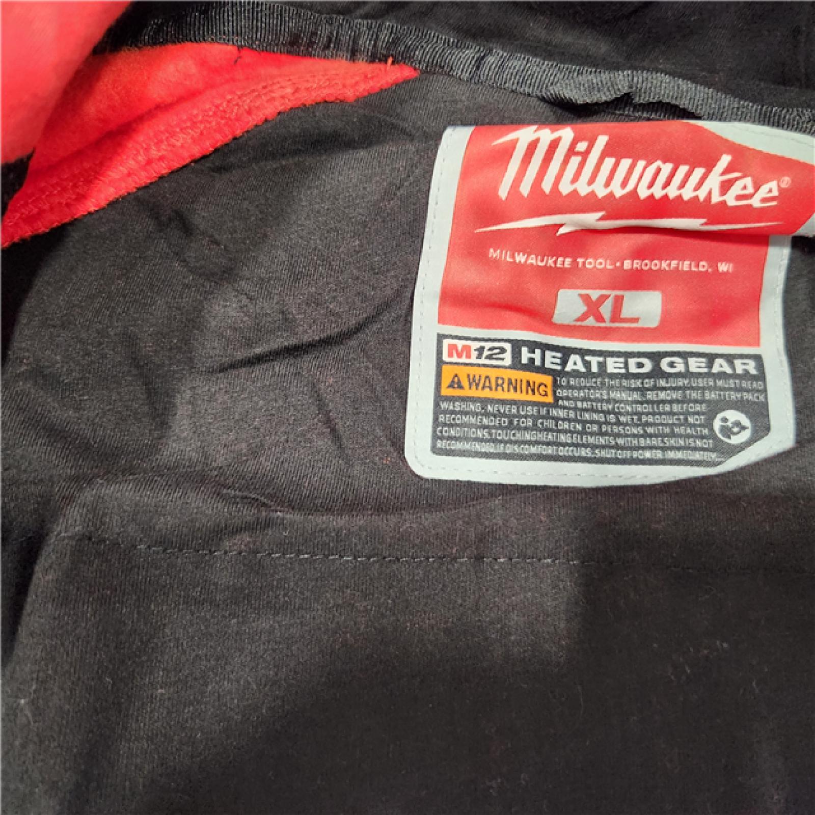 AS IS Milwaukee 306R-20XL M12 Lithium-Ion Red Heated Jacket Hoodie (X-Large) - Hoodie Only