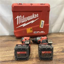 AS-IS Milwaukee M18 FUEL 18V Lithium-Ion Brushless Cordless Hammer Drill and Impact Driver Combo Kit (2-Tool) with 2 Batteries