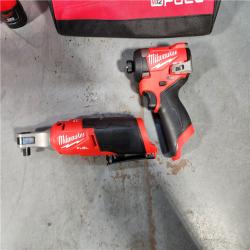 HOUSTON LOCATION - AS-IS (APPEARS LIKE NEW) Milwaukee 3453-22HSR M12 FUEL 12V Lithium-Ion Cordless 3/8 in. Ratchet and 1/4 in. Impact Driver Kit