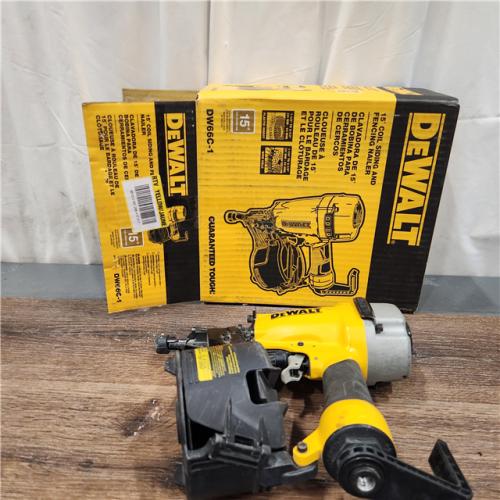 AS IS DEWALT DW66C-1 2-1/2 Inch 15 Degree Coil Siding and Fencing Nailer