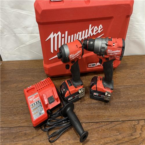 AS--IS Milwaukee M18 FUEL 18V Lithium-Ion Brushless Cordless Hammer Drill and Impact Driver Combo Kit (2-Tool) with 2 Batteries