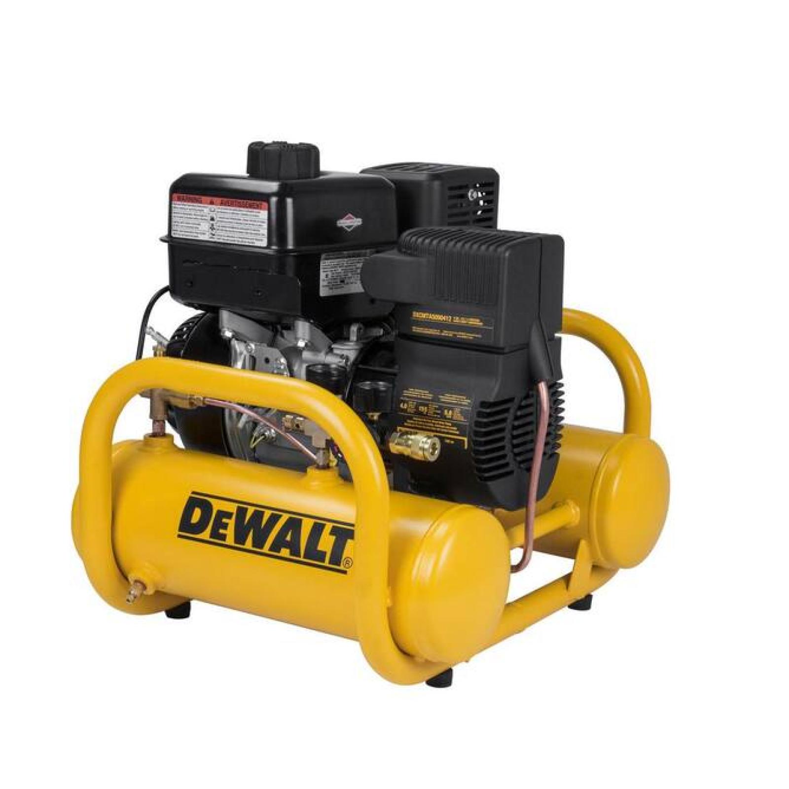 DALLAS LOCATION -  DEWALT 4 Gal. Portable Briggs and Stratton Gas Powered Oil Free Direct Drive Air Compressor