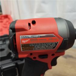 New AS-IS Milwaukee M18 FUEL 18V Lithium-Ion Brushless Cordless Hammer Drill and Impact Driver Combo Kit (2-Tool) with 2 Batteries