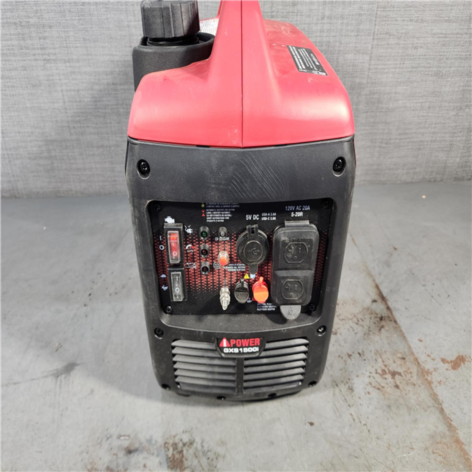 HOUSTON LOCATION - AS-IS 1500-Watt Recoil Start Gasoline Powered Ultra-Light Inverter Generator with 60cc OHV Engine and CO Sensor Shutdown