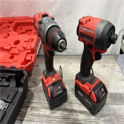 AS-IS Milwaukee M18 FUEL 18V Lithium-Ion Brushless Cordless Hammer Drill and Impact Driver Combo Kit (2-Tool) with 2 Batteries