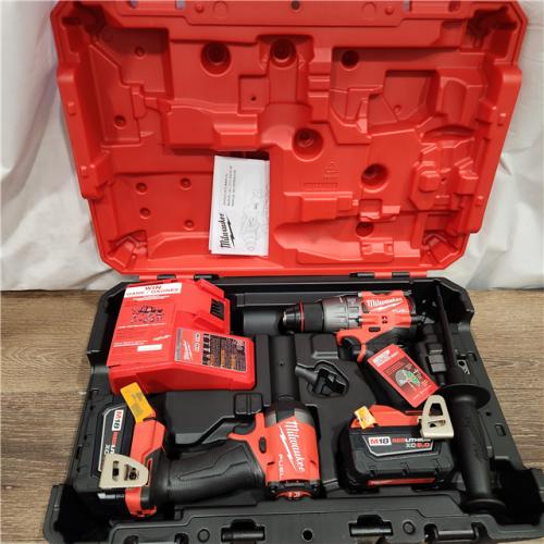 AS-IS Milwaukee M18 FUEL 18V Lithium-Ion Brushless Cordless Hammer Drill and Impact Driver Combo Kit (2-Tool) with 2 Batteries