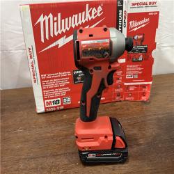 AS-IS Milwaukee M18 Compact Brushless 1/4  Hex Impact Driver Kit