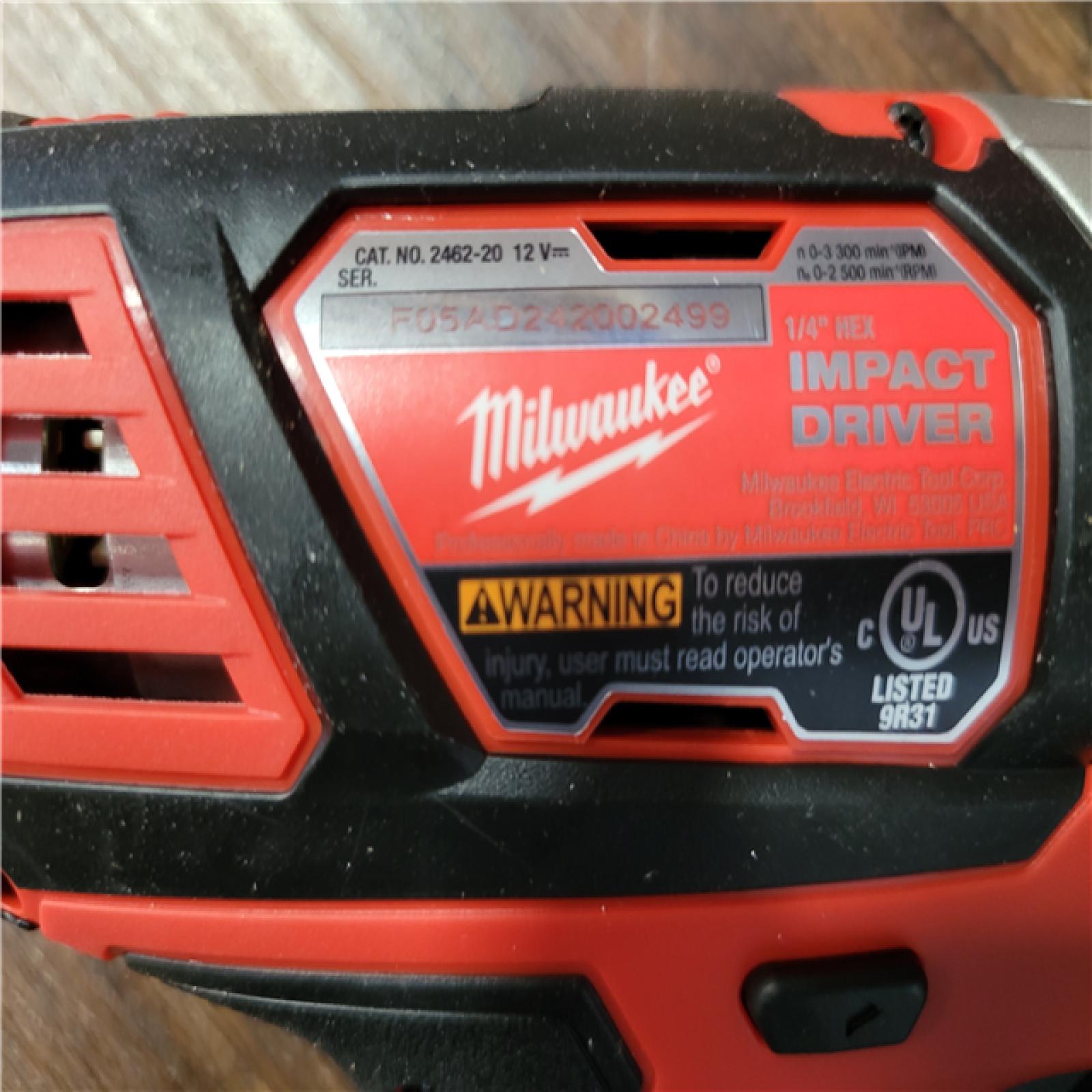 CALIFORNIA AS-IS MILWAUKEE M12 5-TOOL COMBO KIT (1 BATTERY,CHARGER,AND BAG INCLUDED)