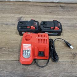 AS-IS Milwaukee M18 18-Volt Lithium-Ion High Output Starter Kit with Two 6.0 Ah Battery and Charger