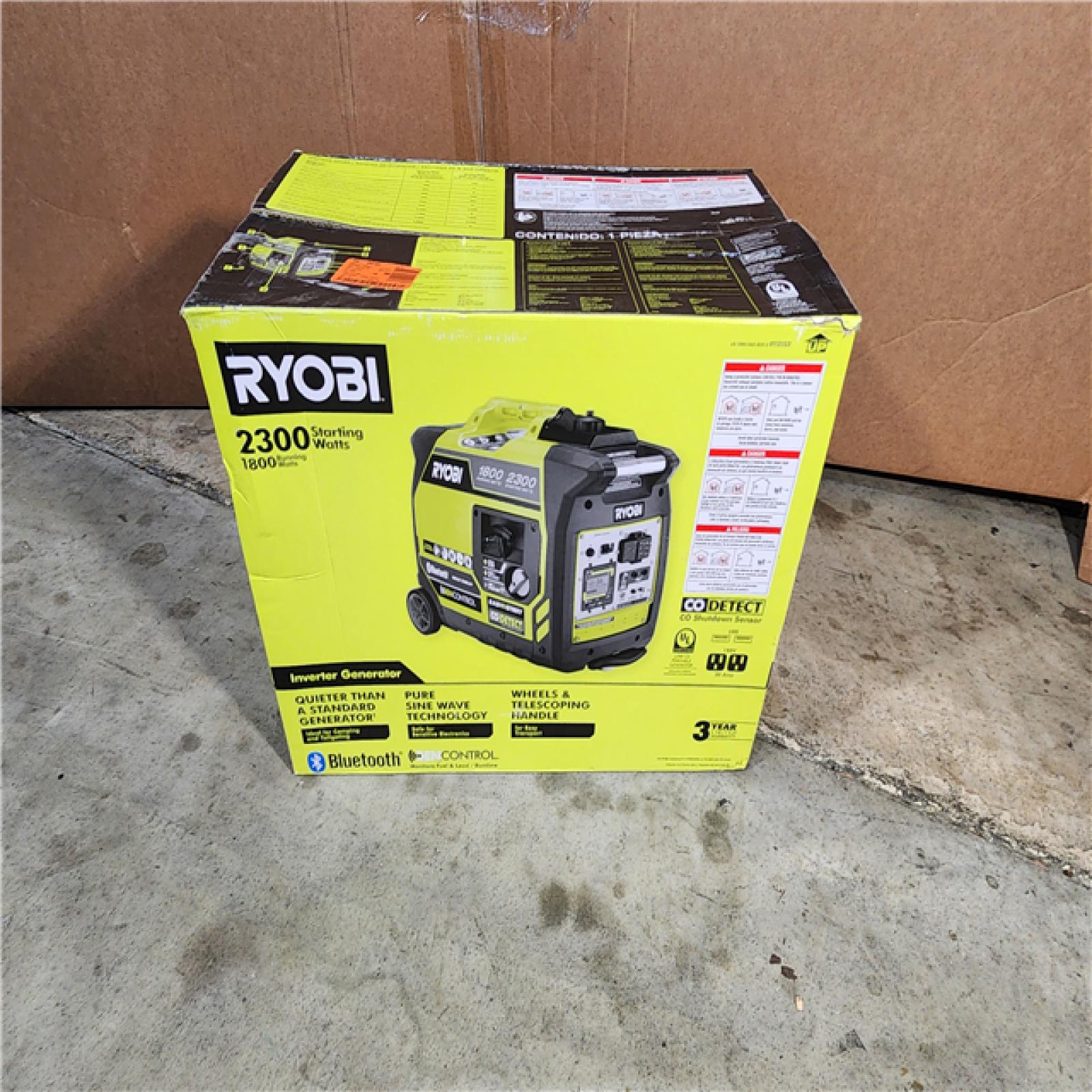 HOUSTON LOCATION - AS-IS 2,300-Watt Recoil Start Bluetooth Super Quiet Gasoline Powered Digital Inverter Generator with CO Shutdown Sensor