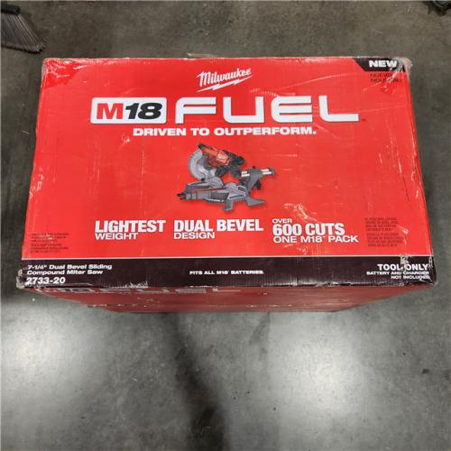 AS-IS Milwaukee M18 FUEL 7-1/4 in. Cordless Brushless Dual-Bevel Sliding Compound Miter Saw Tool Only