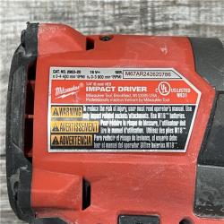 AS-IS Milwaukee 2953-20 18V Lithium-Ion Brushless Cordless 1/4   Hex Impact Driver Bare Tool  Red