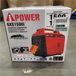 AS-IS 1500-Watt Recoil Start Gasoline Powered Ultra-Light Inverter Generator with 60cc OHV Engine and CO Sensor Shutdown