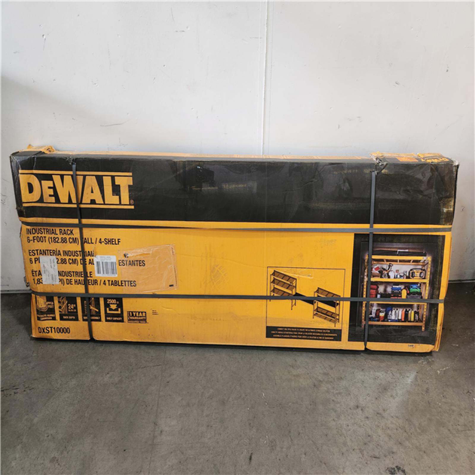 Phoenix Location NEW DEWALT Yellow 4-Tier Steel Garage Storage Shelving Unit (77 in. W x 72 in. H x 24 in. D)