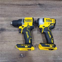 AS-IS ATOMIC 20-Volt MAX Lithium-Ion Cordless Combo Kit (2-Tool) with (2) 2.0Ah Batteries, Charger and Bag