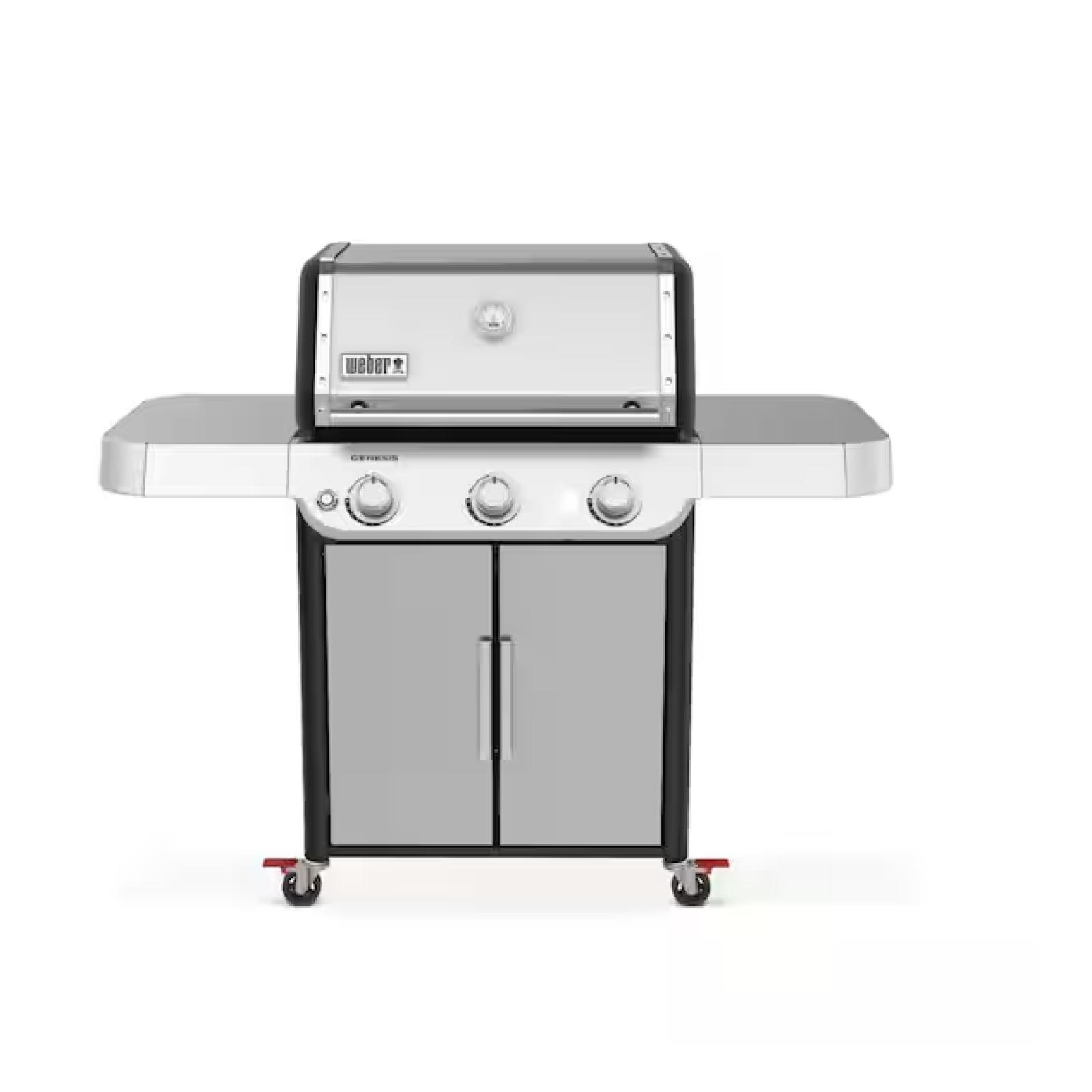 DALLAS LOCATION - Weber Genesis S-315 3-Burner Liquid Propane Gas Grill in Stainless Steel