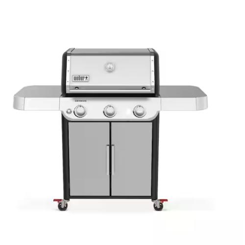 DALLAS LOCATION - Weber Genesis S-315 3-Burner Liquid Propane Gas Grill in Stainless Steel