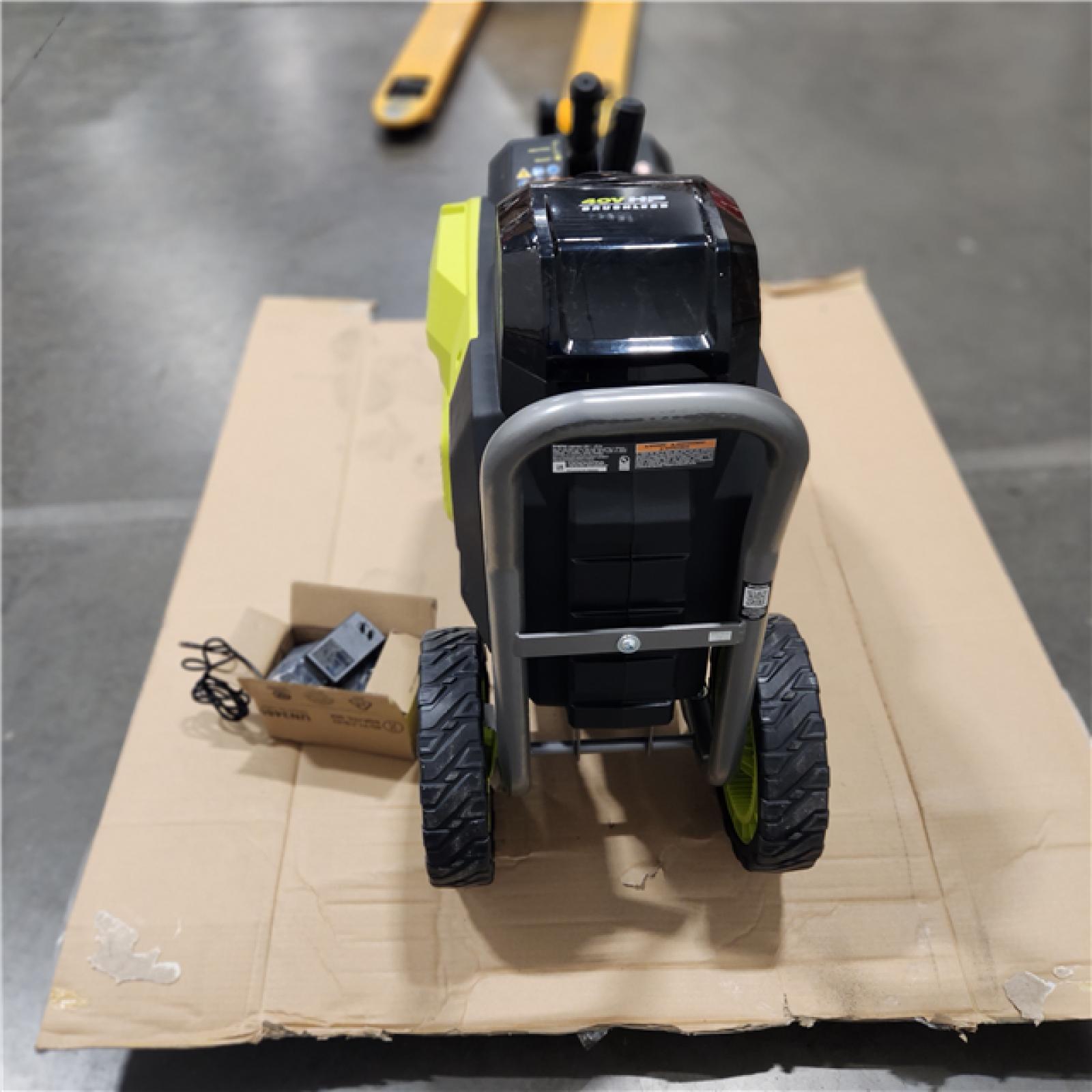 Dallas Location - As-Is RYOBI 40V HP Brushless 12-Ton Kinetic Battery Electric Log Splitter Kit - 4.0Ah Battery and Charger Included-Appears Excellent Condition