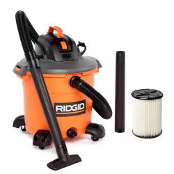 DALLAS LOCATION - RIDGID 16 Gallon 5.0 Peak HP NXT Shop Vac Wet Dry Vacuum with General Debris Filter, Locking Hose and Accessory Attachments PALLET - (8 UNITS)