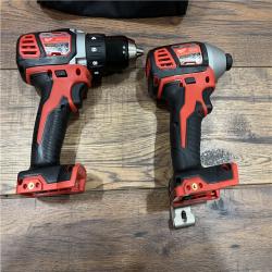 AS-IS Milwaukee M18 18V Cordless Brushed 2 Tool Drill/Driver and Impact Driver Kit