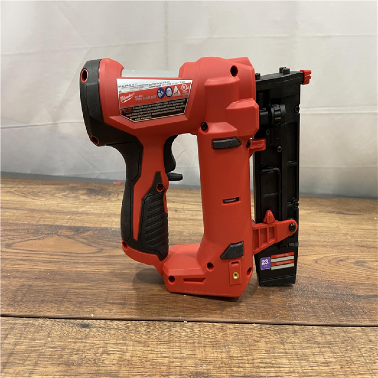 AS-IS MILWAUKEE M12 12-Volt 23-Gauge Lithium-Ion Cordless Pin Nailer (Tool-Only)