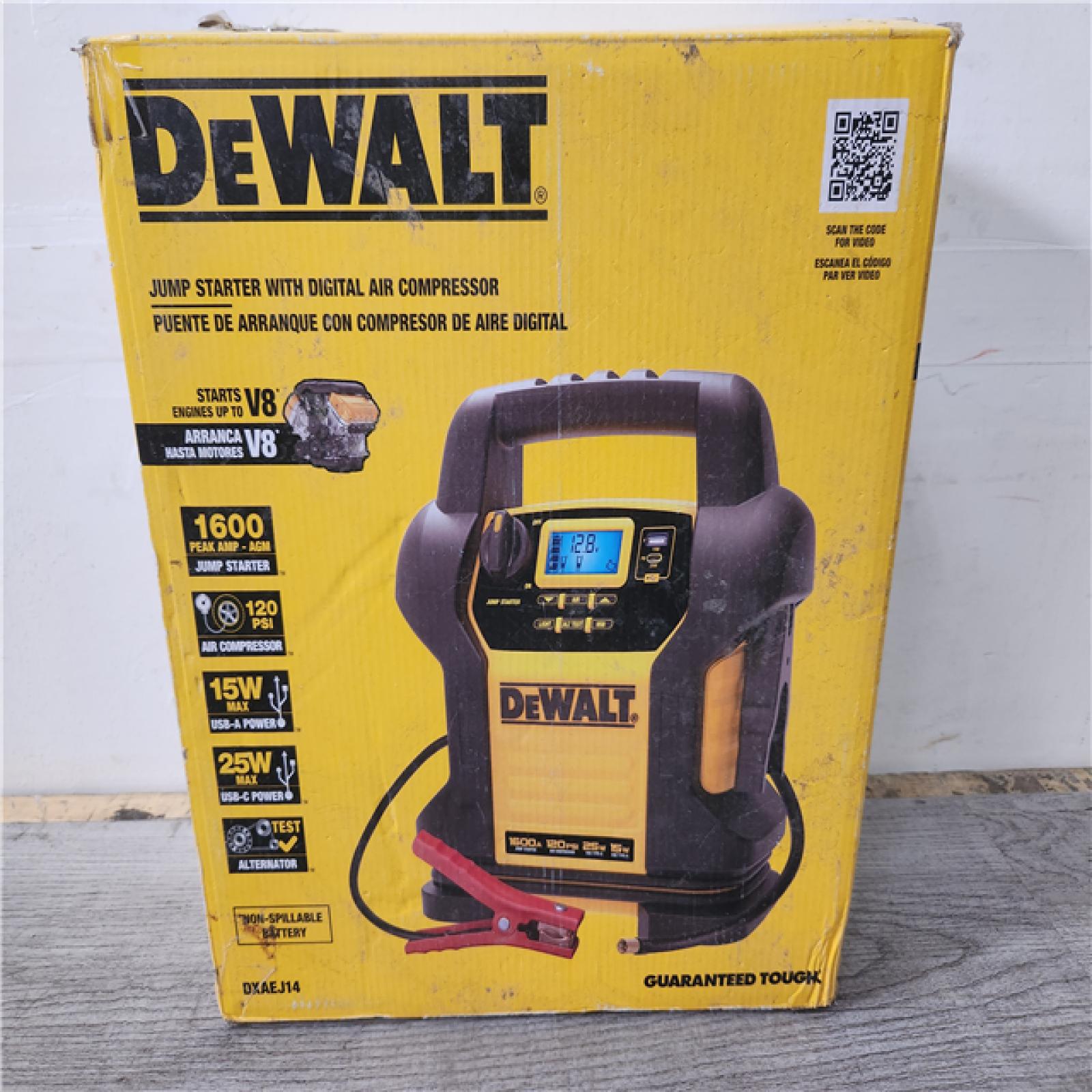 Phoenix Location DEWALT 1600 Peak Amp Jump Starter with Digital Compressor and USB Power Bank