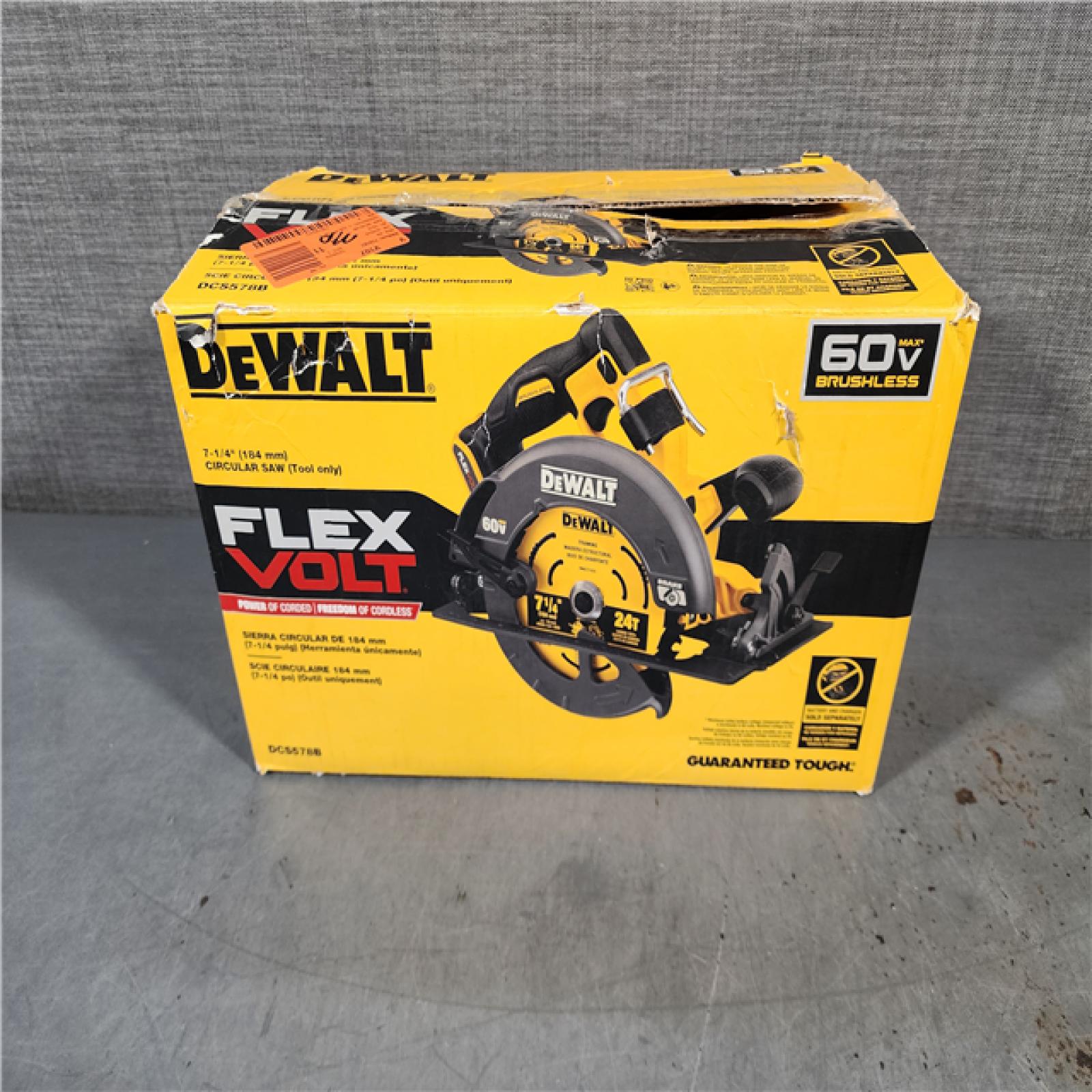 HOUSTON LOCATION - AS-IS DeWALT Flexvolt Max 7-1/4  60V Brushless Circular Saw DCS578B (Bare Tool)