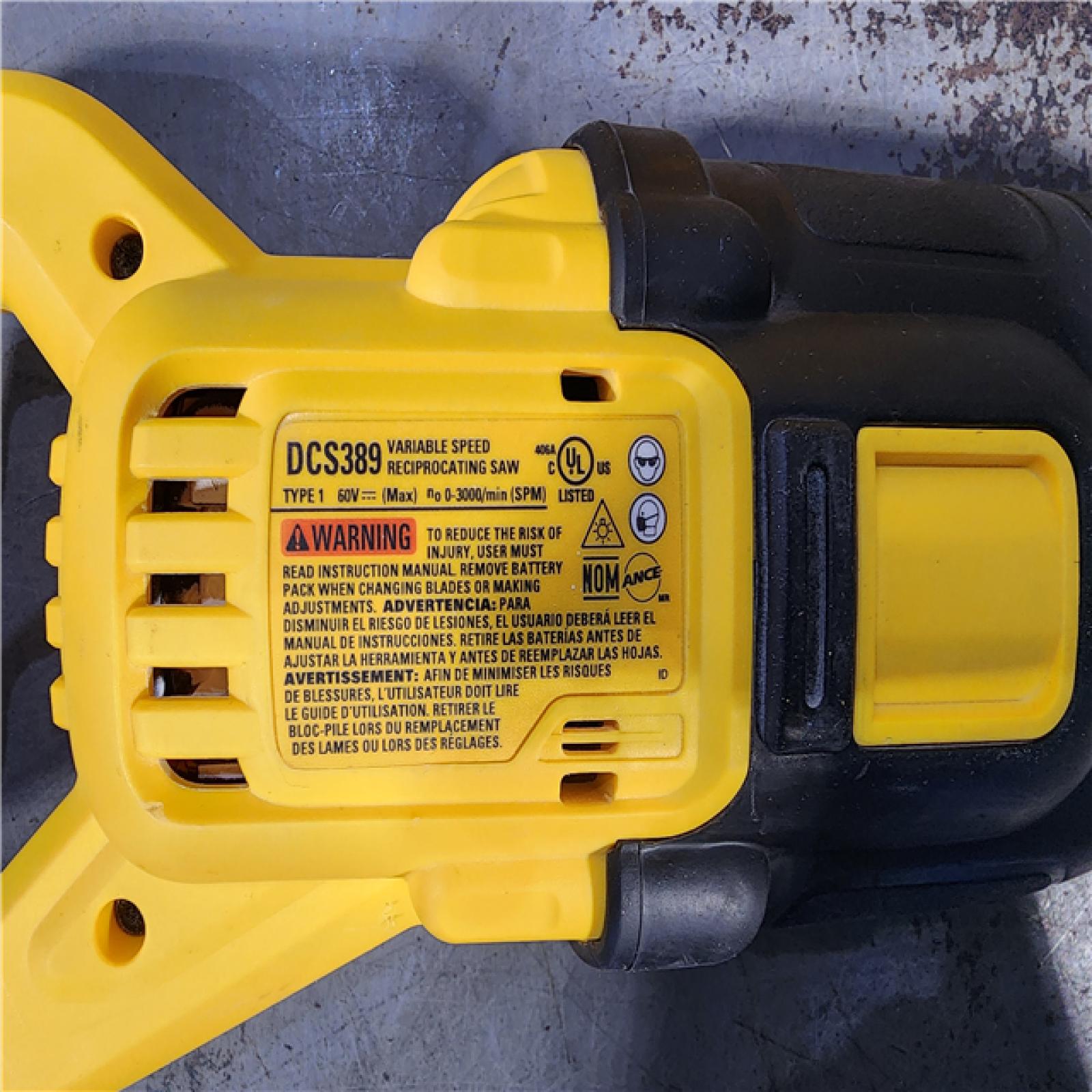 HOUSTON LOCATION - AS-IS DeWalt DCS389B FLEXVOLT 60V MAX Cordless Brushless Reciprocating Saw (Tool-Only)