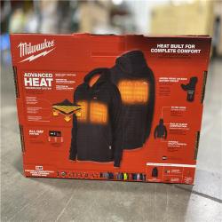 NEW! - Milwaukee Men's Small M12 12-Volt Lithium-Ion Cordless Black Heated Jacket Hoodie Kit with (1) 2.0 Ah Battery and Charger