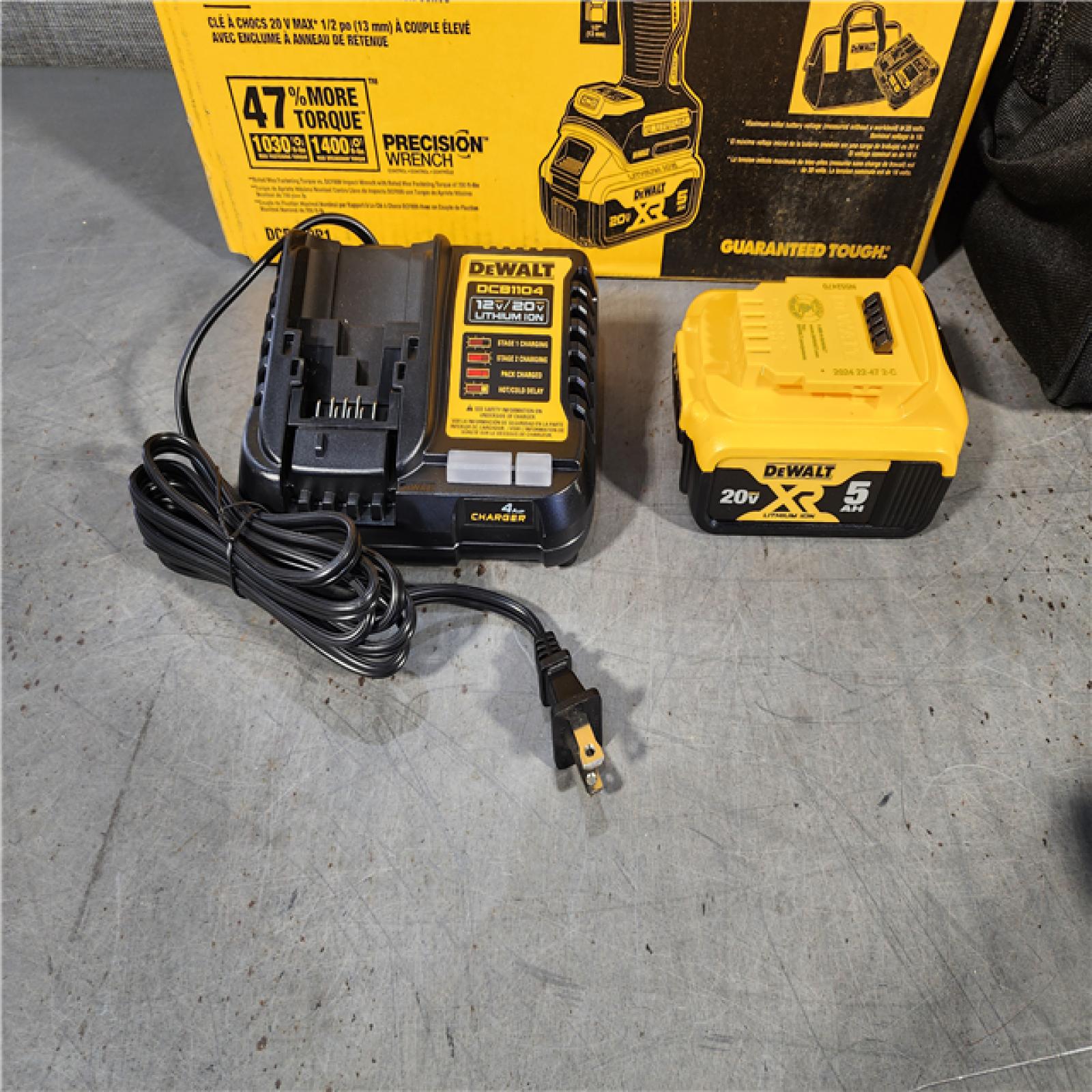 HOUSTON LOCATION - AS-IS (APPEARS LIKE NEW) DEWALT 20V MAX* XR 1/2  High Torque Impact Wrench with Hog Ring Anvil