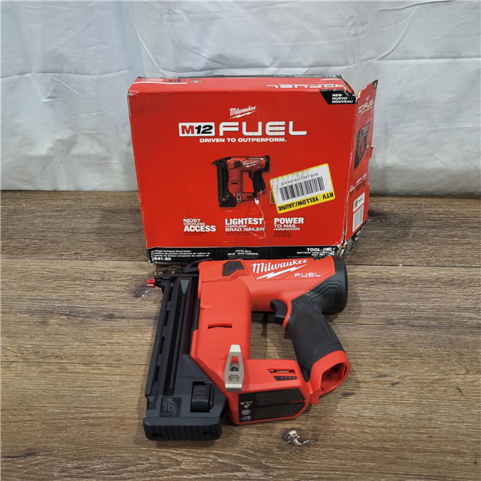 AS-IS M12 FUEL 12-Volt Lithium-Ion Brushless Cordless 18-Guage Compact Brad Nailer (Tool Only)