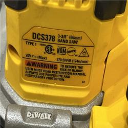 AS-IS DEWALT 20-Volt MAX 3-3/8 in. Cordless Brushless Bandsaw (Tool-Only)