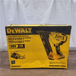 AS-IS DEWALT 20V MAX XR 15 Ga. Cordless 34 Deg Nailer 20 V