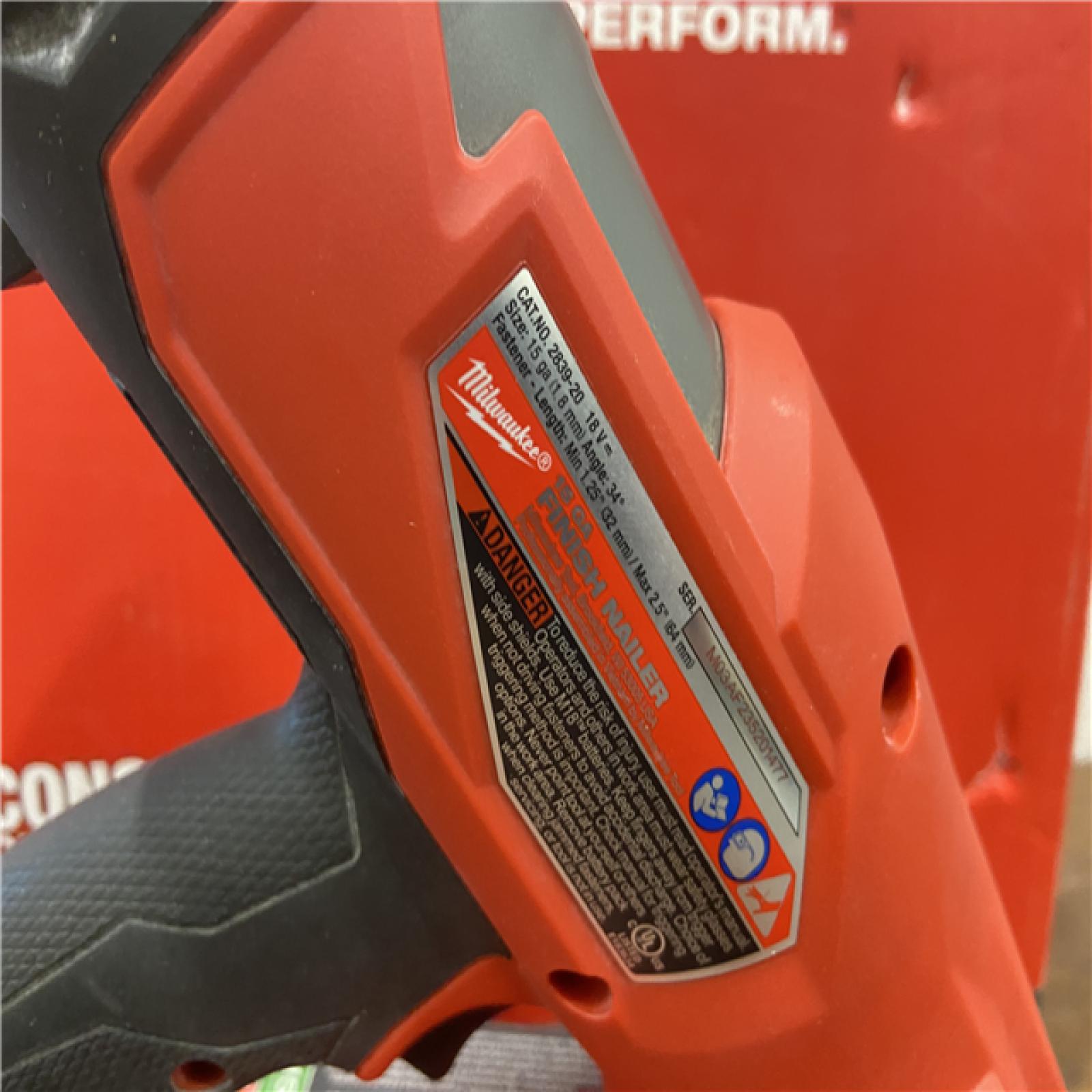 AS-IS Milwaukee  18V FUEL 15 Ga. 18 Volt Brushless Angled Finish Nailer ( TOOL ONLY)