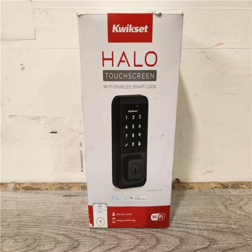 Phoenix Location Kwikset HALO Matte Black Touchscreen WiFi Keypad Electronic Single-Cylinder Smart Lock Deadbolt featuring SmartKey Security