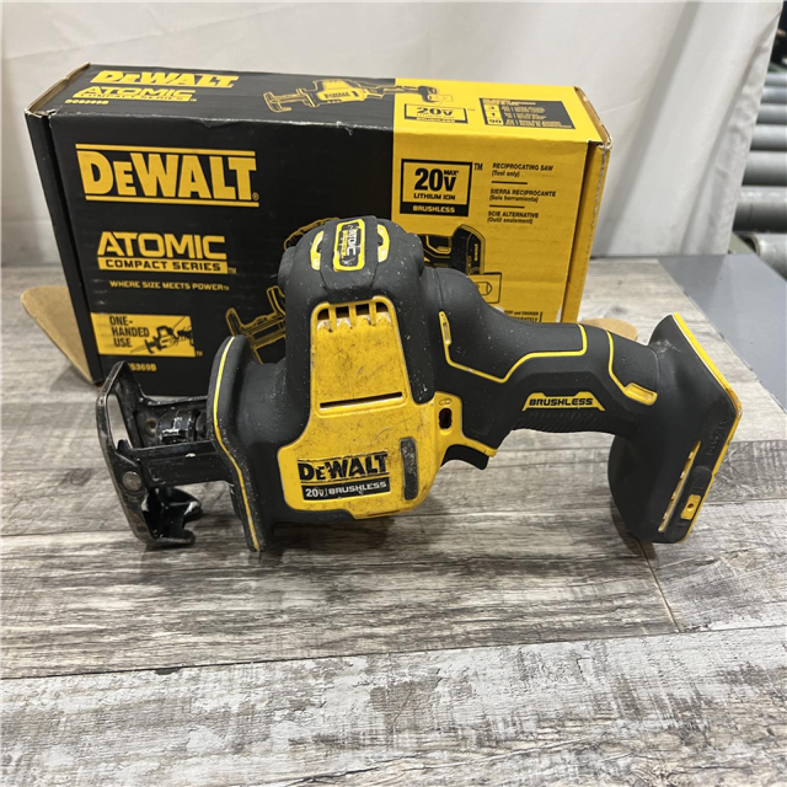 AS-IS Dewalt DCS369B ATOMIC 20V MAX Cordless One-Handed Reciprocating Saw (Tool Only)