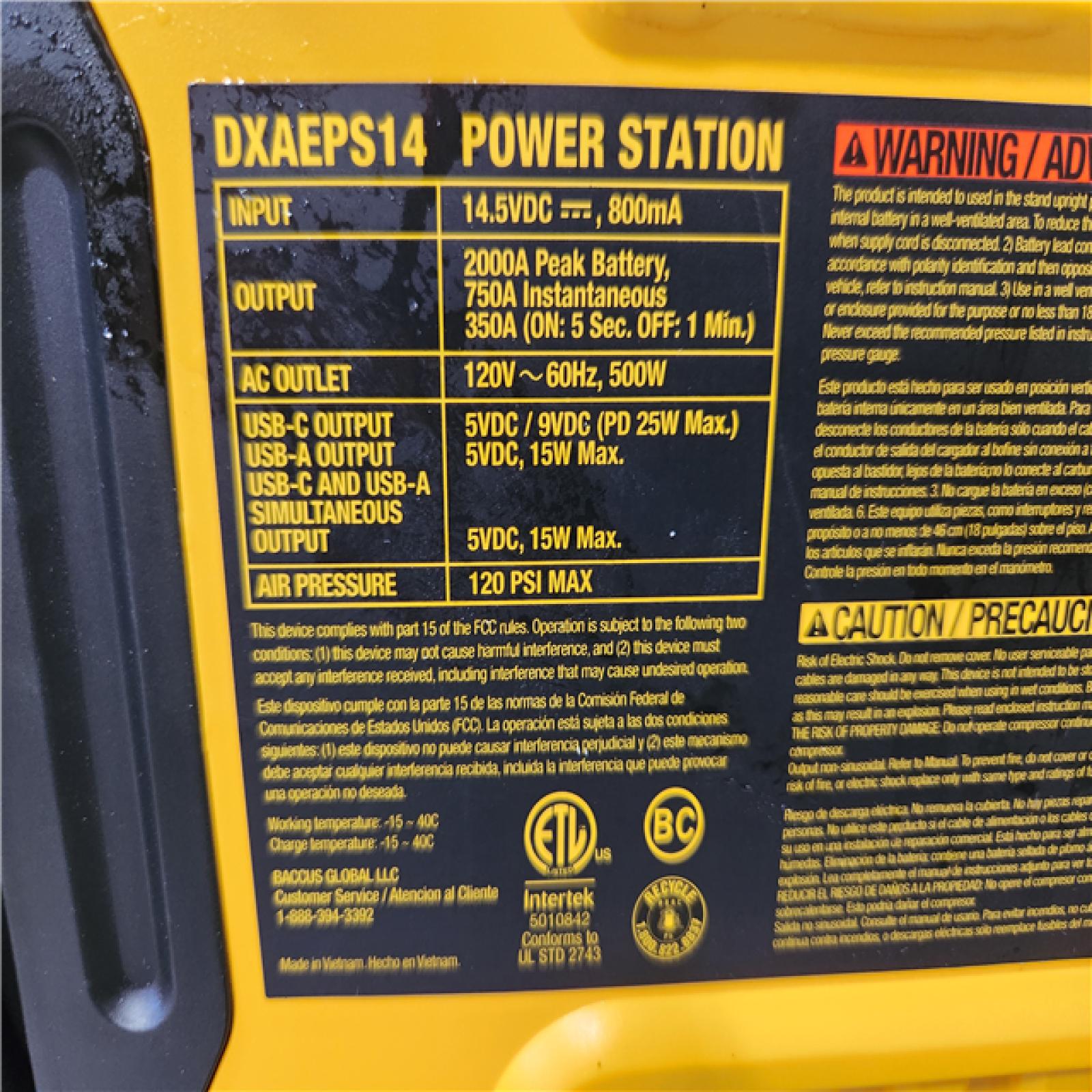 Phoenix Location DEWALT Portable Power 2000 Peak Amp Jump Starter w/Digital Compressor